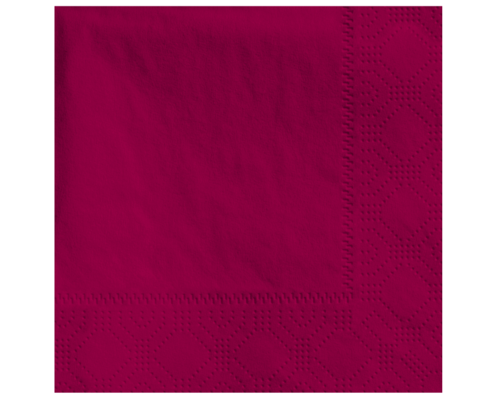 9-1/2" x 9-1/2" Burgundy Beverage 2-ply Napkin