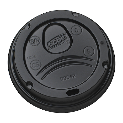 Dixie® Black Dome SIp Lids for 10-16/12-20 oz PerfecTouch® Cups