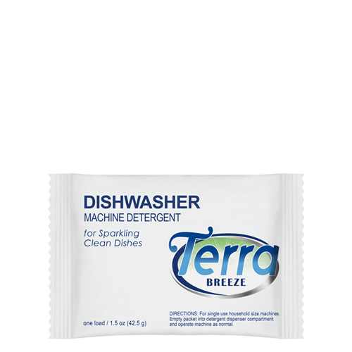 Terra Breeze Hotel Size Powder Dish Detergent Packs - 1.5oz