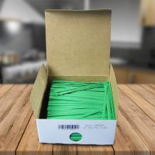 5/32" x 4" Green Paper Twist Ties