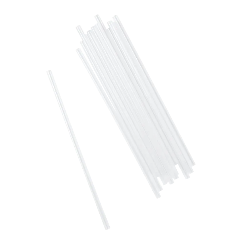 7.75" Jumbo Clear Unwrapped Straw