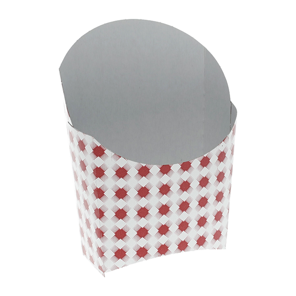 5 oz Dopaco Basketweave Red/White French Fry Carton