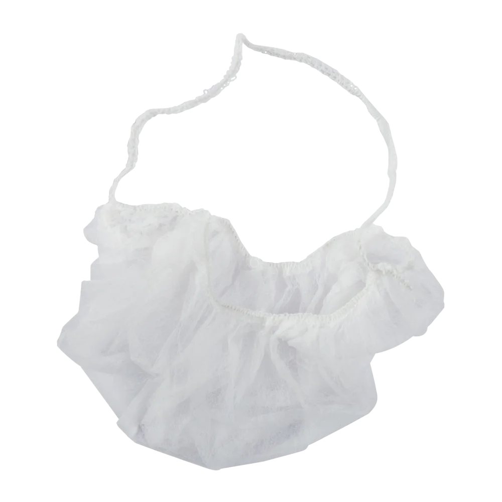 Polypropylene Latex Free Beard Protector-White