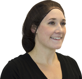 20" Nylon Honeycomb Hairnet - Brown - 100s