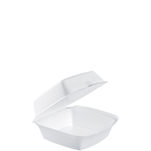 5.9"x6"x3" Single Compartment Insulated Foam Hinged Lid Container