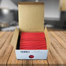 5/32" x 4" Red Paper Twist Ties