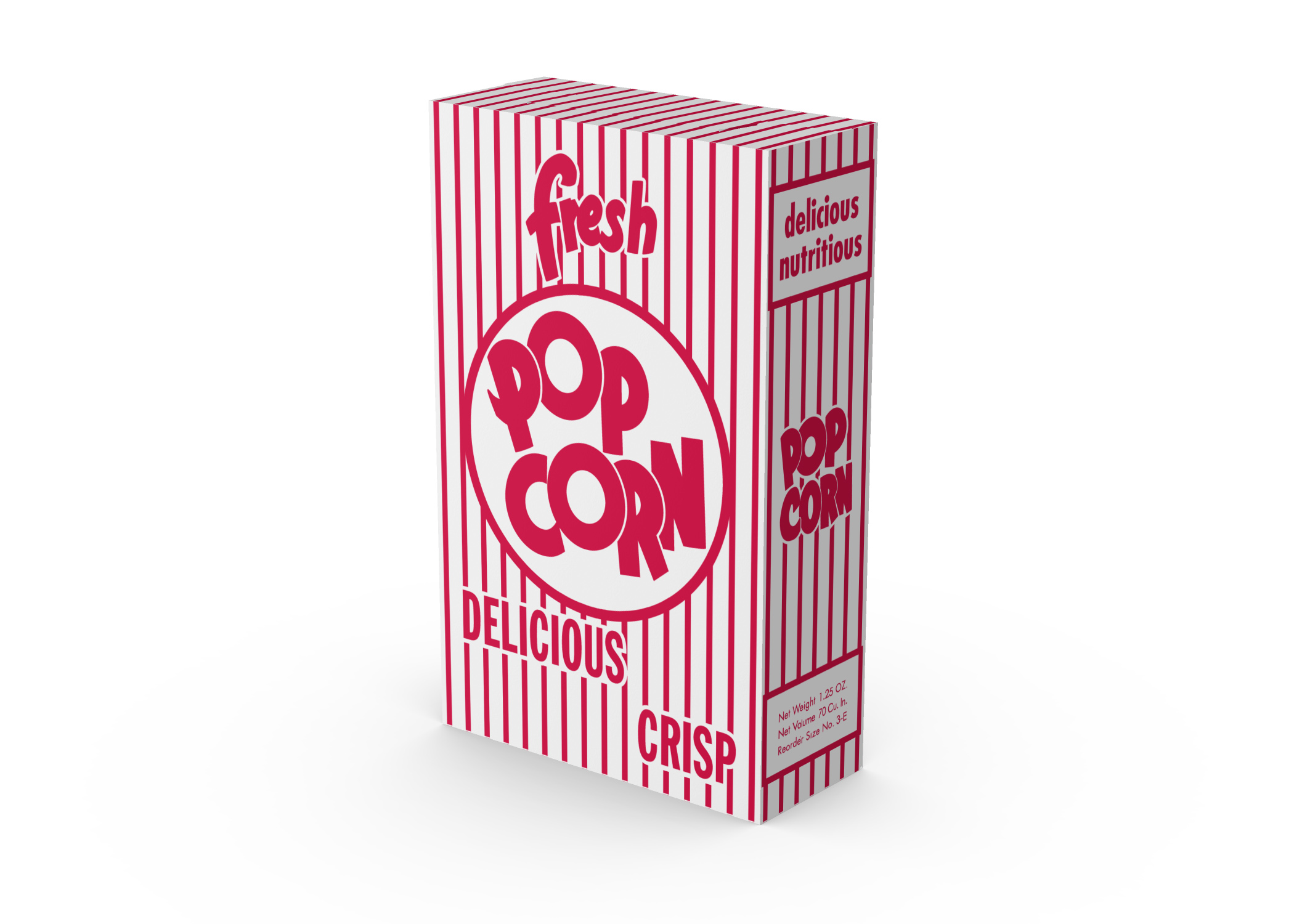 1.25oz 3E Hook & Eye Closure "Fresh Popcorn" Box